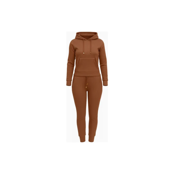 Conjunto Calça E Blusa Moletom Jogger Feminino Canguru Capuz