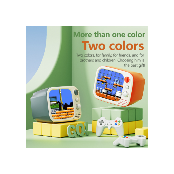 H7 Retro Nostálgico Console de Jogos de TV, Console de Jogos Duplo Clássico, Casa Pequena Vermelha e Branca, 3.5 "Tela Macia, 740-1