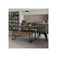 Mesa de Jantar com 1 Banco Estilo Industrial TUB