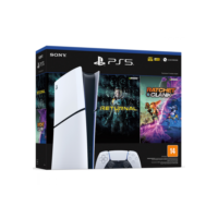 Console PlayStation 5 Slim Digital Edition Branco + Returnal e Ratchet e Clank + Controle Sem Fio Dualsense Branco