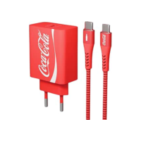 Coca-Cola Kit Carregador com cabo - saída USB-C para USB-C - PD 20W