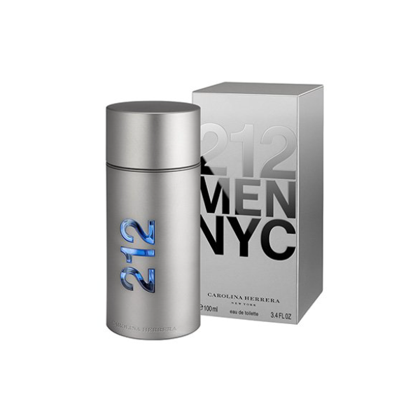 Perfume Masculino 212 Men Carolina Herrera Eau de Toilette 100ml - Incolor