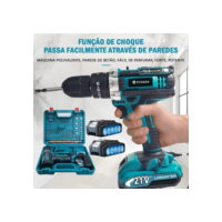Furadeira Parafusadeira 3/8" bateria 21V com maleta e acessórios/ECOSEN