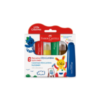 Canetinhas Jumbo Little Creatives, Faber-Castell, Coloridas, Laváveis, Pré-escola, 6 Cores