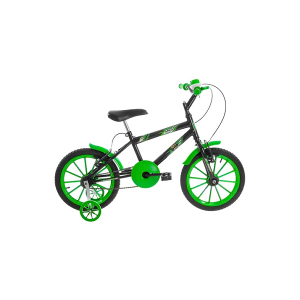 Bicicleta passeio infantil Ultra Bikes Bike Ultra Kids R16 - preto/verde