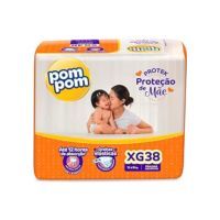 Fralda Pom Pom Protek Proteção de Mãe Mega XG 38 Unidades