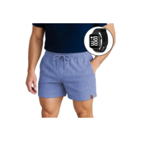 Kit Short De Linho Masculino Bermuda Praia Verao + Relogio