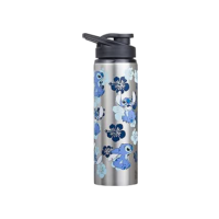 Garrafa térmica Silver Buffalo Lilo e Stitch, aço inoxidável, 740 ml