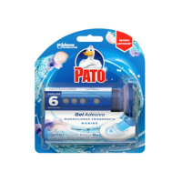 Pato Desodorizador Sanitário Gel Adesivo Aplicador + Refil Marine 1 Disco