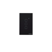 Interruptor Touch Inteligente Compatível Com Alexa Com 3 Teclas EWS 1003 Preto Intelbras