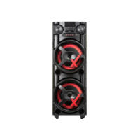 Caixa torre som 1300W Amvox ACA 1300 newx duplo woofer 10 bluetooth led tws usb bivolt sem FM