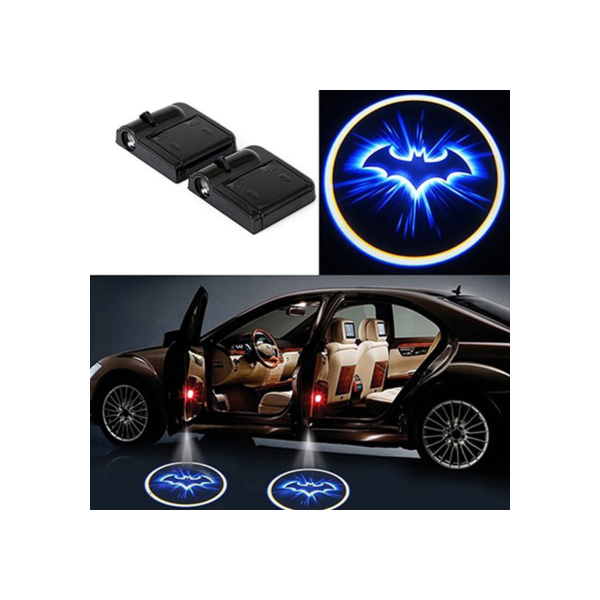 1pc sem fio carro bat logotipo porta decoração sombra de luz led bem vindo projetor laser lâmpada acessórios interiores ornamentos