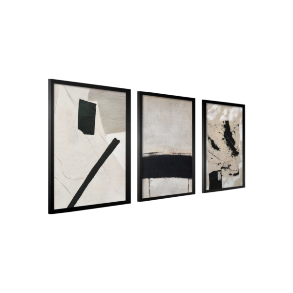Kit 3 Peças Quadros Decorativos De Parede Sala Moldura 40x60 Abstrato