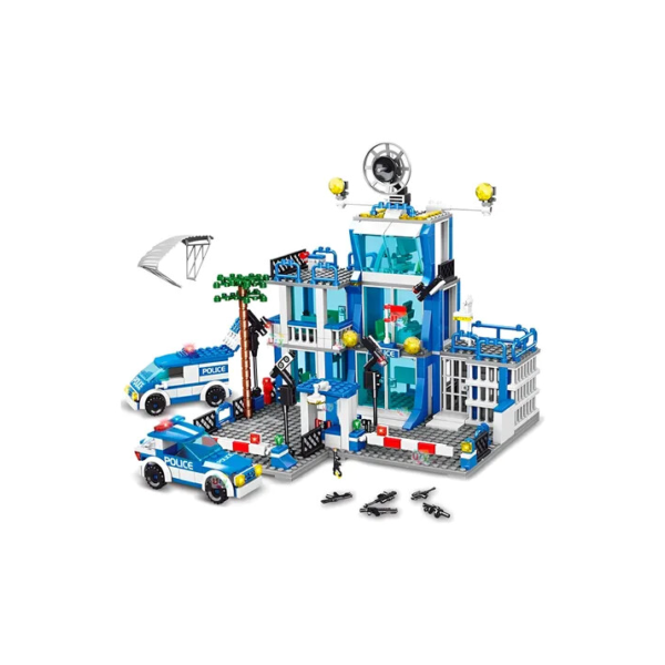 Bloco Montar Base Da Polícia Swat Brinquedo 666 Peças Swat - Policia