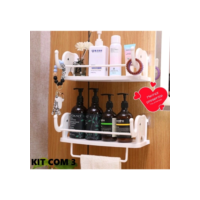 Kit 3 Suportes Elefante Prateleiras Multifuncional Banheiro Quarto Sala Cozinha Uso Geral