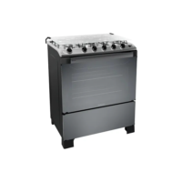 Fogão 5 Bocas Inox À Gás Com Forno New Dream Itatiaia Vidro Cor Prateado