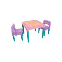 Mesa Infantil Colorida Com 2 Cadeira Tritec Educativa Menina Rosa