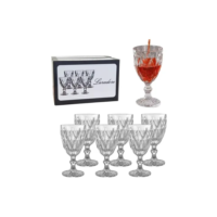 Jogo 6 Taças Vidro De Vinho / Água - Laradore Diamond 325ml