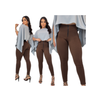 Calça Legging Feminina Canelada  3D Modeladora  Premium Cintura Alta Zíper