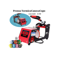 110V/220V Prensa Termica para Sublimacao em Canecas Squeezes Copos Mecolour Acompanha Resistencia de 11OZ