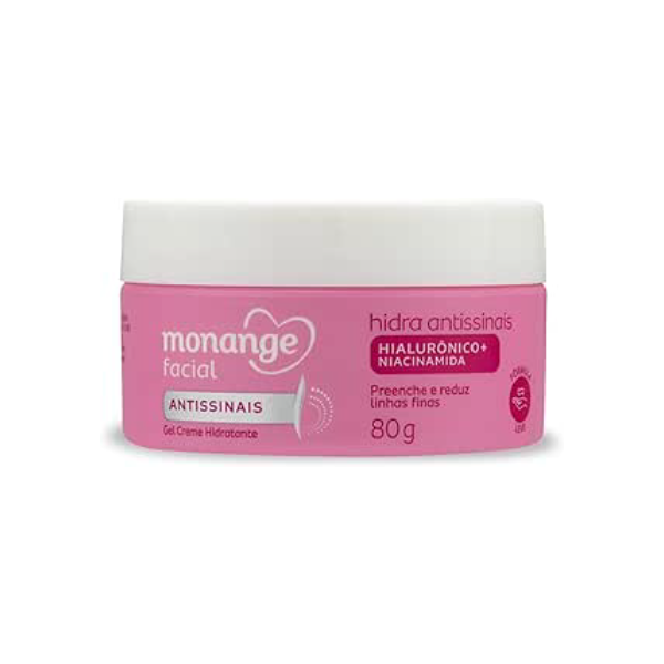 Monange Hidratante Facial Hidra Antissinais com Ácido Hialurônico e Niacinamida 80g