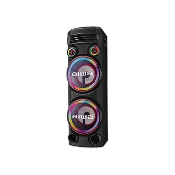 Torre de Som AIWA T2W-02 2300W 2Woofers10" Bluetooth RGB USB FM DJ