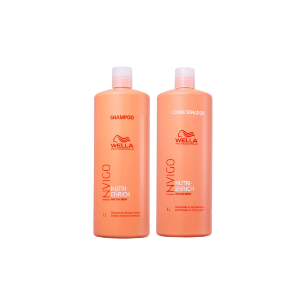 Kit Wella Pro Invigo Enrich Shampoo 1L + Condicionador 1L