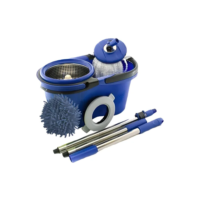 Esfregão Mop Perfect Balde Inox + 3 Refil + Cabo Longo Perfect Pro