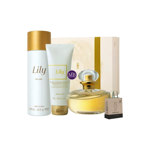 Kit Presente Perfume Body Splash Feminino Lily O Boticário
