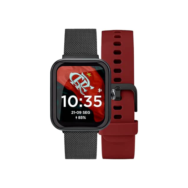 Smartwatch Technos Troca-Pulseira Flamengo TMAXAG/7R Preto