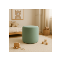 Puff Infantil Colorido Redondo Suede Macio Para Quarto Bebê