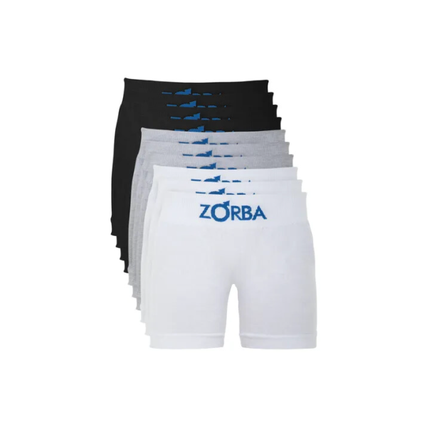 Kit Com 10 Cuecas Boxer Infantil Seamless Zorba