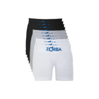 Kit Com 10 Cuecas Boxer Infantil Seamless Zorba