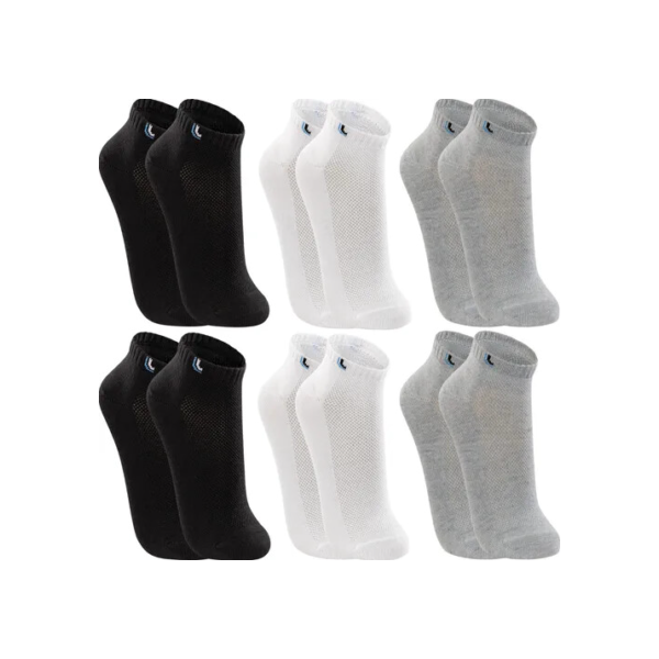 Kit 6 Pares Meias Lupo Cano Curto Soquete Academia Algodão