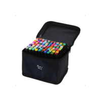 Canetas Permanentes 80 Cores Vibrantes Ponta Dupla C/ Bolsa Conjunto Canetinhas Touch Cores Vibrantes Profissional Escolar Colorir