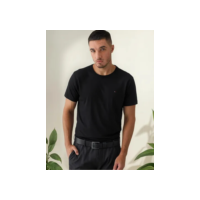 Camiseta Tommy Hilfiger Essential Cotton Preta