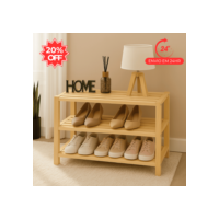 Sapateira Casal 3 Prateleiras Madeira 9 Pares Calçados Sapatos Tênis