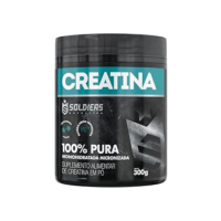 Creatina Monohidratada Pote 300g - 100% Pura Importada - Soldiers Nutrition