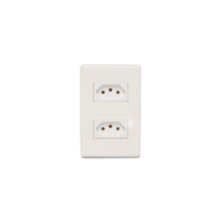 Steck, Conjunto de 2 Tomadas 4x2, Stella®, 2P+T, 10A, 250V~, Branco