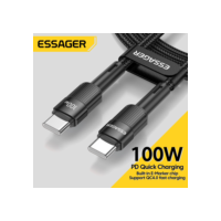 Essager-Tipo C PD Cabo de carregamento rápido, fio carregador, cabo para Macbook, Samsung, Xiaomi, 100W