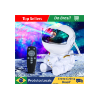 Brasil Astronaut Starry Sky Projector, Galaxy Night Light, Starry Sky Projector, LED Astronaut Light, Quarto e sala de jogos