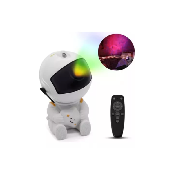 Projetor De Luz Noturna Galáxia Astronauta Luminaria Estrela