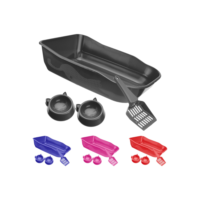 Kit Caixa de Areia para Gatos Pet Grandes Banheiro Sanitario Bandeja Furba Durapets