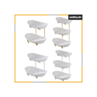 [Unihu] Tigela De Frutas Em Camadas , Cesta Com Rack De Metal , Bandeja Prática Para Bolo Lanches De Batata , Feriados ,