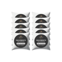 Enchimento Almofada Refil 50x50 Silicone Kit Com 10 Unidades