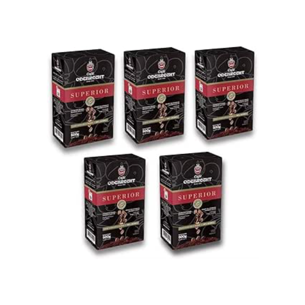 Kit 5 Pacotes de Café Odebrecht Torrado e Moido Superior Arábica Especial 500g - 5 x 500g