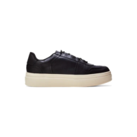 Tênis Casual Feminino Com Bico Redondo Preto Usaflex