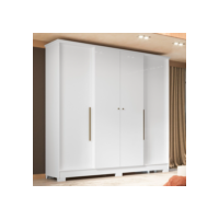 Guarda Roupa Casal 4 Portas 2 Gavetas Mônaco Espresso Móveis Branco