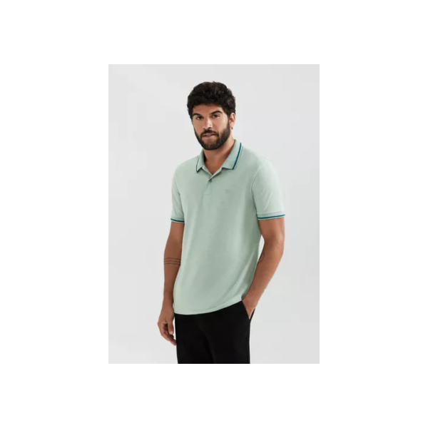 Camisa Polo Básica Masculina Em Malha Texturizada Hering