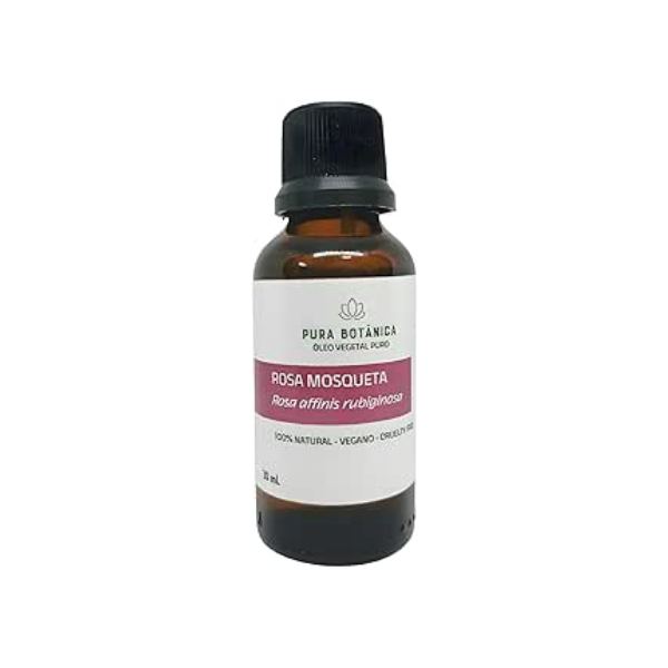 Óleo Vegetal de Rosa Mosqueta 100% Puro, Natural, Massagem, Aromaterapia, Cabelo, Pele Pura Botânica